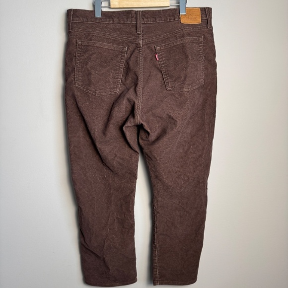 Levi's BIG E Red Tag Women's Wedgie Straight Corduroy Button Fly Pants Brown - Picture 6 of 16